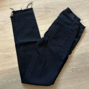 Paige Low Rise Verdugo Ankle Black Jeans